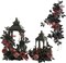 6 Pack 2ft Artificial Flower Garlands Black and Burgundy Wedding Decor
